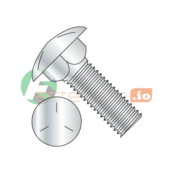 Newport Fasteners Carriage Bolt, 3/8"-16, 4-1/2 in L, Steel, Grade 5, Zinc Plated, 250 PK 359797 - main